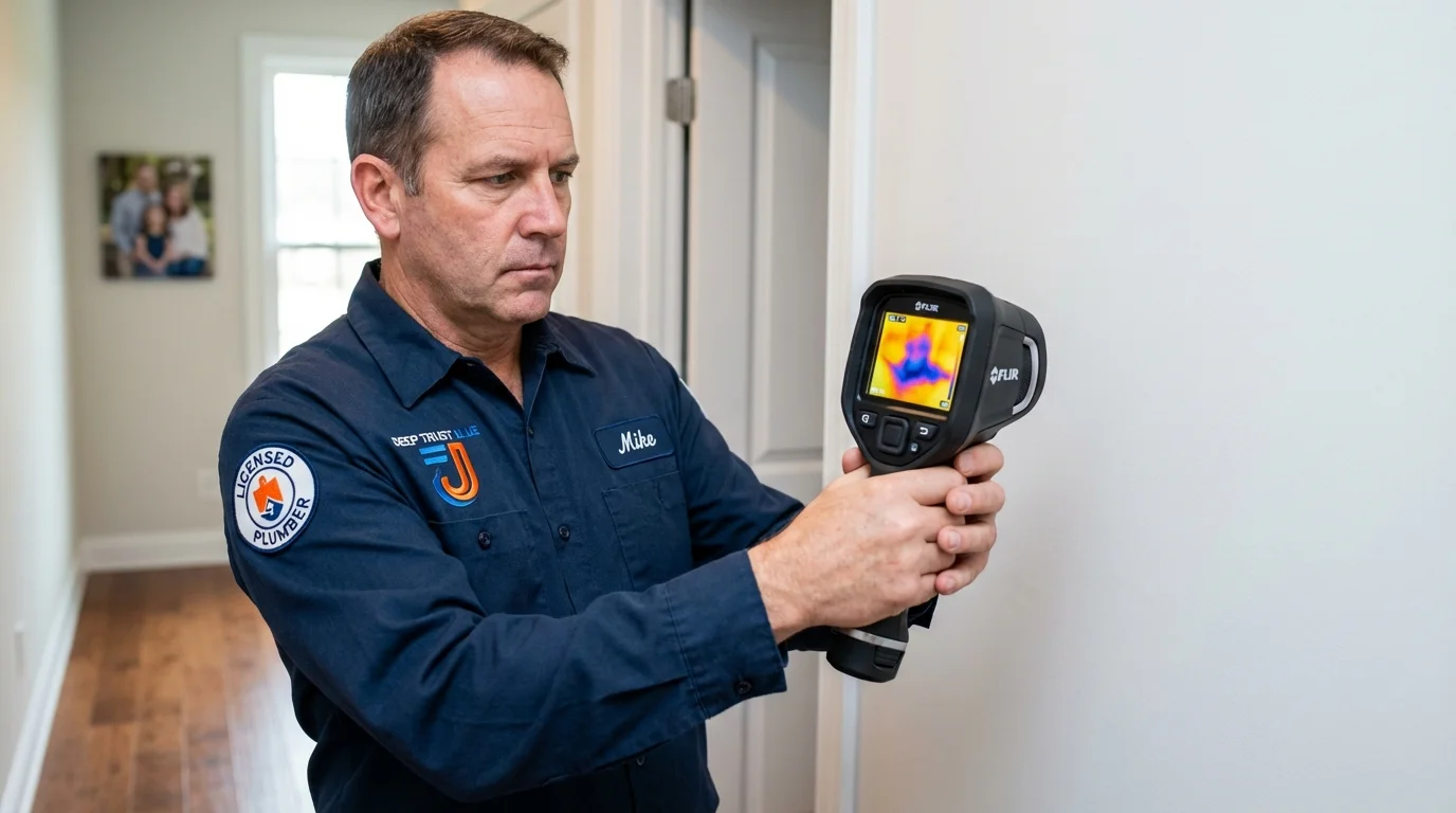 Thermal imaging leak detection by Johns Plumbing LLC in Laurel Hill